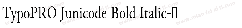 TypoPRO Junicode Bold Italic字体转换